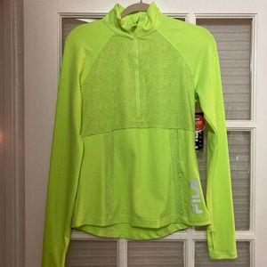 New Fila Sports Lime Gr Sports Top w/ media pocket
